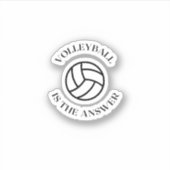 Volleybal is het antwoord sticker (Voorkant)
