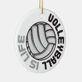 Volleybal is het leven keramisch ornament (Rechts)