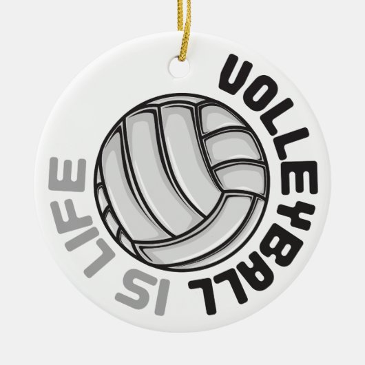 Volleybal is het leven keramisch ornament (Voorkant)