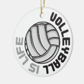 Volleybal is het leven keramisch ornament (Links)