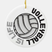 Volleybal is het leven keramisch ornament (Achterkant)