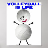 Volleybal is het leven poster (Voorkant)