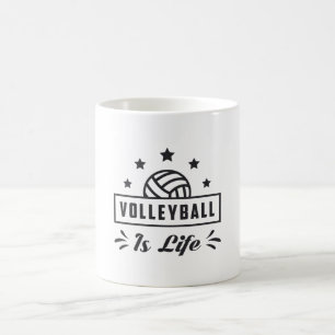 Volleybal is Life Sports Beach Volleybal cadeau Koffiemok