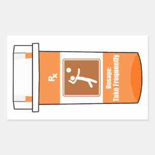 Volleybal Is Mijn Drug Rechthoekige Sticker