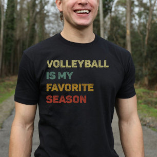 Volleybal is mijn favoriete seizoen retro t-shirt