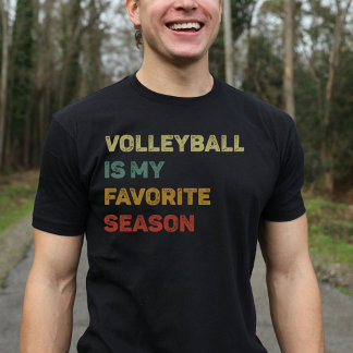 Volleybal is mijn favoriete seizoen retro t-shirt