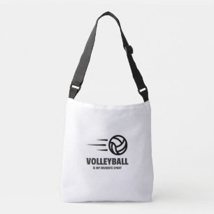 Volleybal is mijn favoriete sport crossbody tas