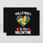 Volleybal is mijn Valentijnsdag sport Briefkaart (Voorkant / Achterkant)