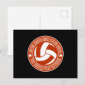 Volleybal - Je moet buiten spelen Briefkaart (Voorkant / Achterkant)