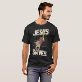 Volleybal Jesus redt Jesus  T-shirt (Voorkant volledig)