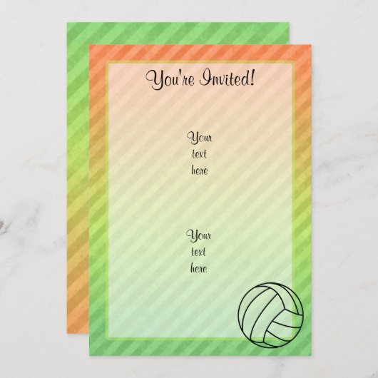 Volleybal; Kaart (Voorkant / Achterkant)