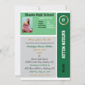 Volleybal Kaart W / Stats Afstudeerder Uitnodiging (Achterkant)