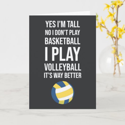 Volleybal Kaarten Sport Atletiek Middelbare School (Gele Bloem)