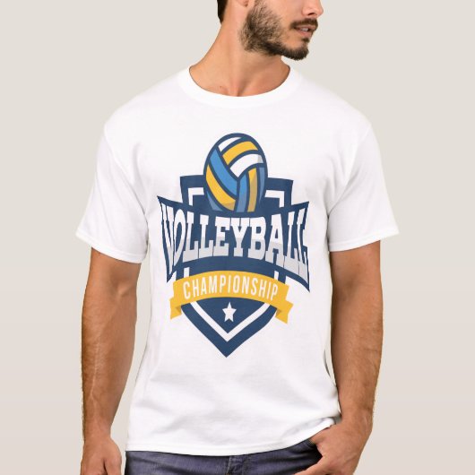 Volleybal kampioenschap banner t-shirt (Voorkant)