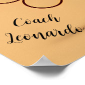 Volleybal karakter coach werken poster (Hoek)