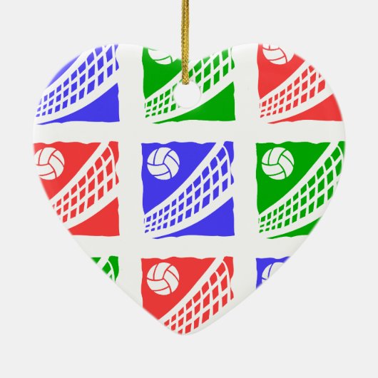 volleybal keramisch ornament (Achterkant)