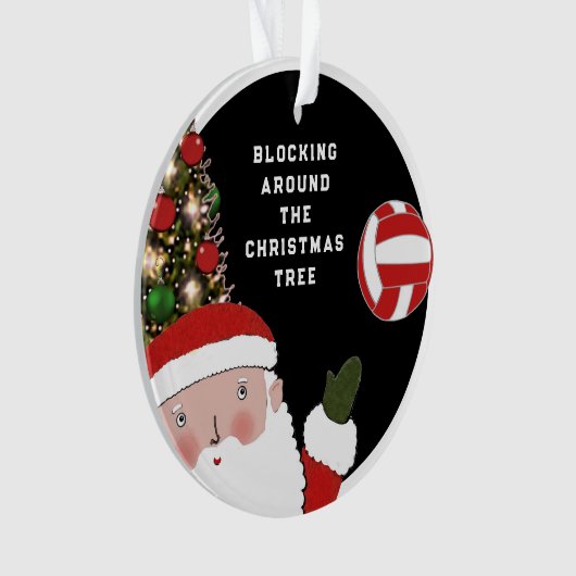 Volleybal Kerst Collectible Acryl Ornament (voorkant)