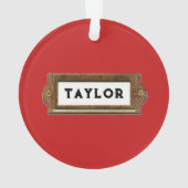 Volleybal Kerst Collectible Acryl Ornament (achterkant)