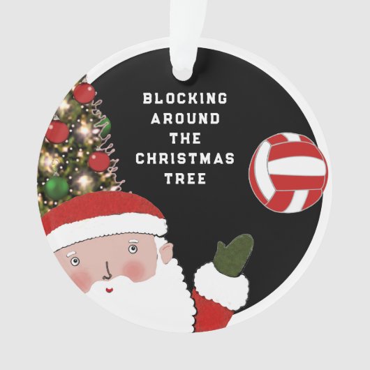Volleybal Kerst Collectible Acryl Ornament (voorkant)