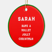 Volleybal Kerst Collectie Keramisch Ornament (Links)