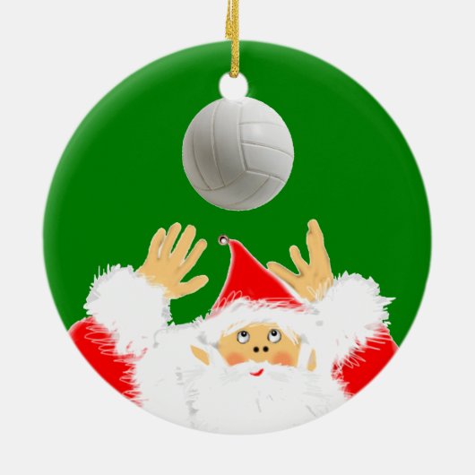 Volleybal Kerst Collectie Keramisch Ornament (Achterkant)