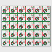 Volleybal Kerst Geschenk Cadeaupapier (Vlak)