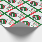 Volleybal Kerst Geschenk Cadeaupapier (Hoek)
