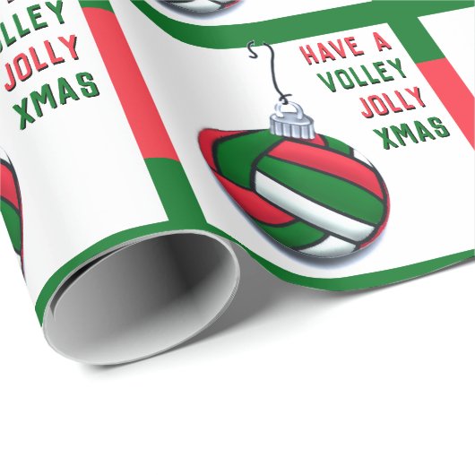 Volleybal Kerst Geschenk Cadeaupapier (Rol Hoek)