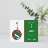 Volleybal Kerst Kaarten Feestdagenkaart (Staand voorkant)