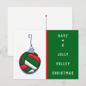 Volleybal Kerst Kaarten Feestdagenkaart (Voorkant / Achterkant)
