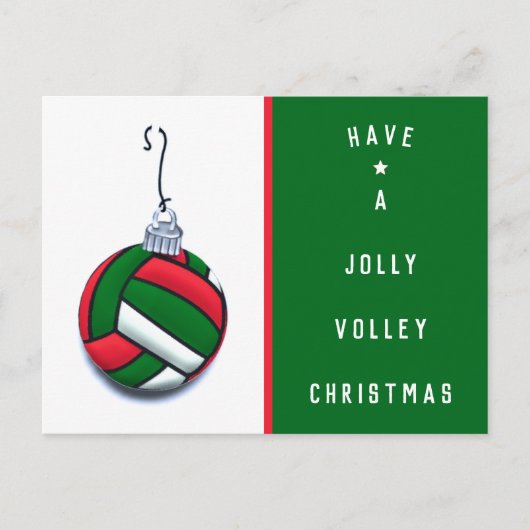 Volleybal Kerst Kaarten Feestdagenkaart (Voorkant)