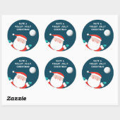 Volleybal Kerst Klassieker Ronde Sticker (Vel)