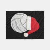 Volleybal Kerstbal Kerstman Pet Xmas Spo Fleece Deken (Voorkant (Horizontaal))