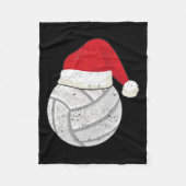 Volleybal Kerstbal Kerstman Pet Xmas Spo Fleece Deken (Voorkant)