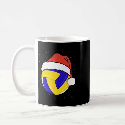 Volleybal Kerstbal Kerstman Pet Xmas Spo Koffiemok (Links)