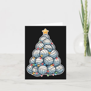 Volleybal Kerstboom Grappige Kerstspeler Kaart