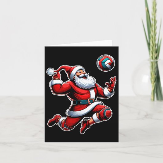 Volleybal Kerstboom Grappige Kerstspeler Kaart (Voorkant)