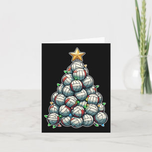 Volleybal Kerstboom Grappige Kerstspeler Kaart