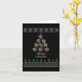 Volleybal Kerstboom Kerstcadeau voor Volleybal Kaart (Gele Bloem)