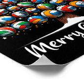 Volleybal Kerstboom Lichten Schattigee Volleybal P Poster (Hoek)