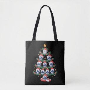 Volleybal Kerstboom Lichtjes Sportspeler Tote Bag