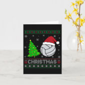 Volleybal kerstboom Lighting Ugly Christmas Sweat Kaart (Gele Bloem)