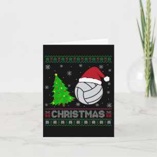 Volleybal kerstboom Lighting Ugly Christmas Sweat Kaart