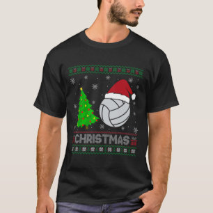 Volleybal kerstboom Lighting Ugly Christmas Sweat T-shirt