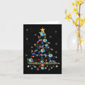 Volleybal Kerstboom Lights Funny Xmas Sports Kaart (Gele Bloem)