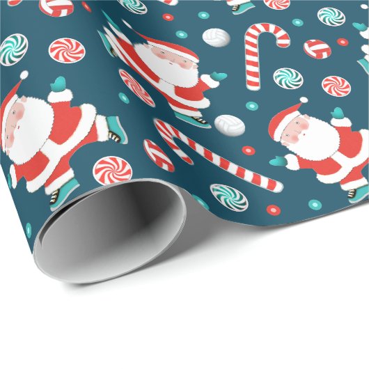 Volleybal kerstcadeau inpakpapier (Rol Hoek)