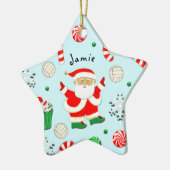 Volleybal Kerstcadeau Keramisch Ornament (Links)