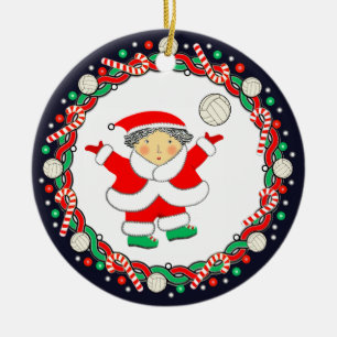 Volleybal Kerstcadeau Keramische Versiering Keramisch Ornament