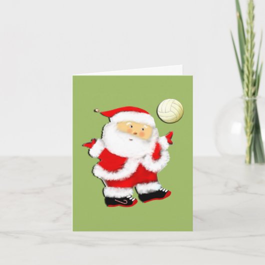 Volleybal kerstcadeaukaarten feestdagen kaart (Voorkant)