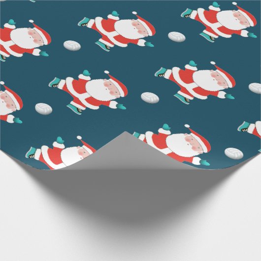 Volleybal kerstcadeaupapier cadeaupapier (Hoek)